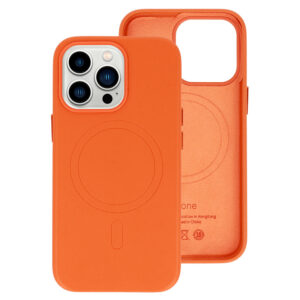 MagSafe Leather Case Iphone 13 Pro Orange