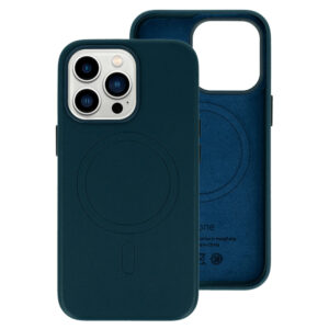 MagSafe Leather Case Iphone 14 Pro Navy