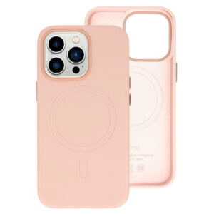 MagSafe Leather Case Iphone 14 Pro Max Light Pink