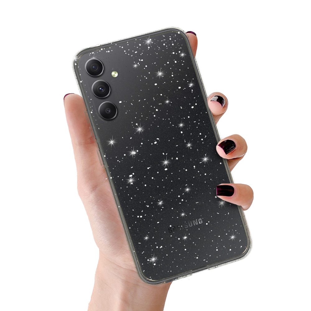 Crystal Glitter Case for Samsung Galaxy A34 5G Silver