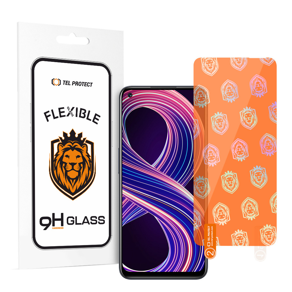 Tel Protect Best Flexible Hybrid Tempered Glass for REALME 8 5G