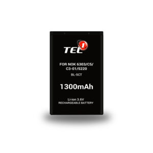 Tel1 Battery for Nokia 6303/C5/C3-01/5220 (BL-5CT) 1300mAh Li-ion