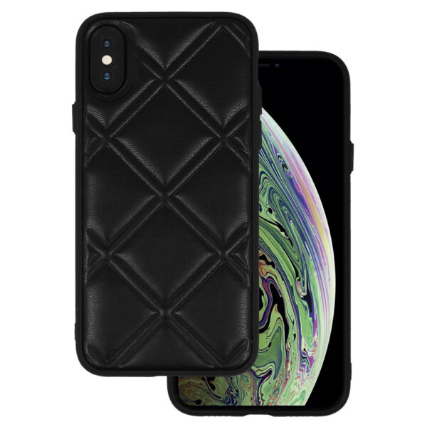 Leather 3D Case for Iphone X/XS design 3 black