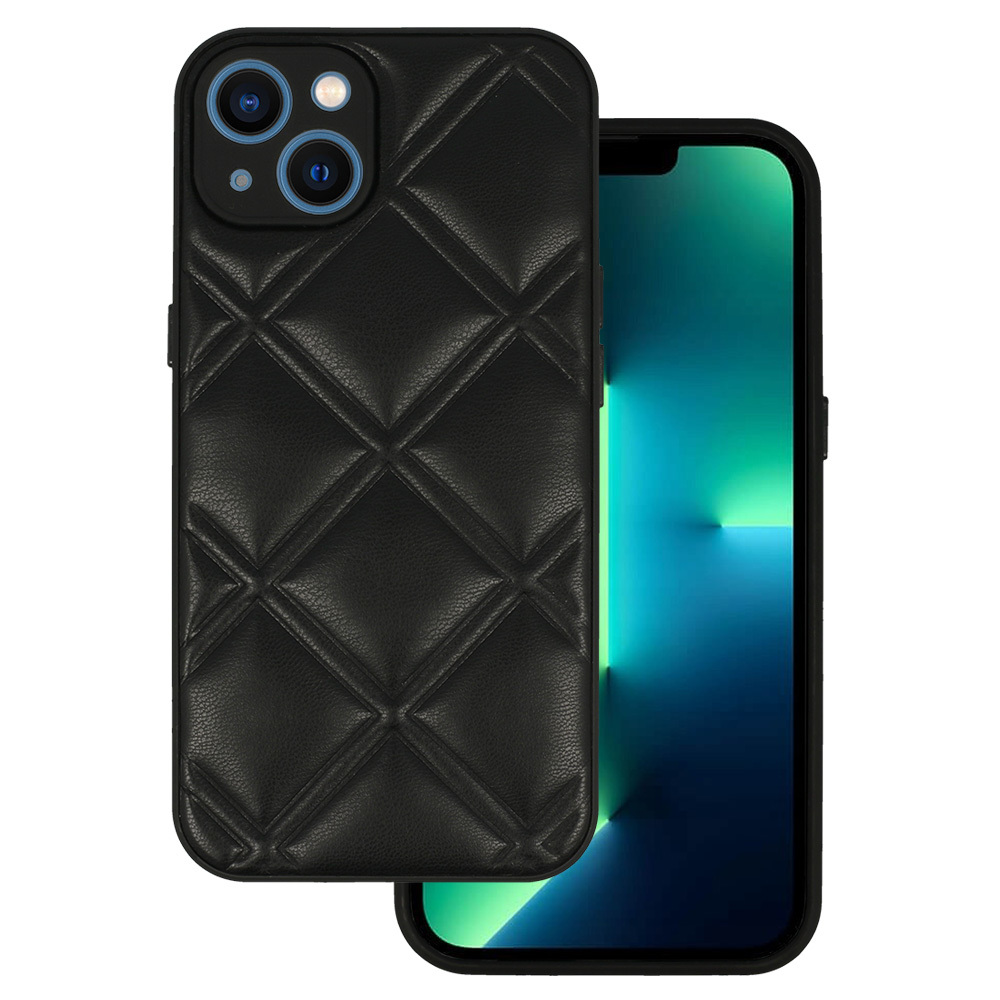 Leather 3D Case for Iphone 13 design 3 black