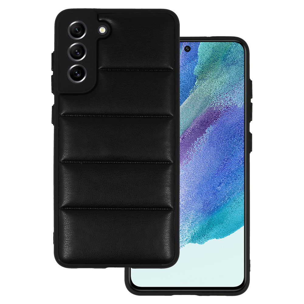 Leather 3D Case for Samsung Galaxy S21 FE design 2 black