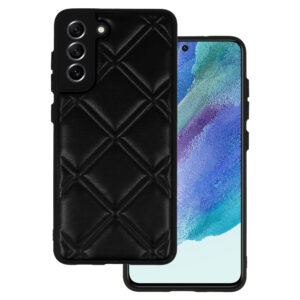 Leather 3D Case for Samsung Galaxy S21 FE design 3 black