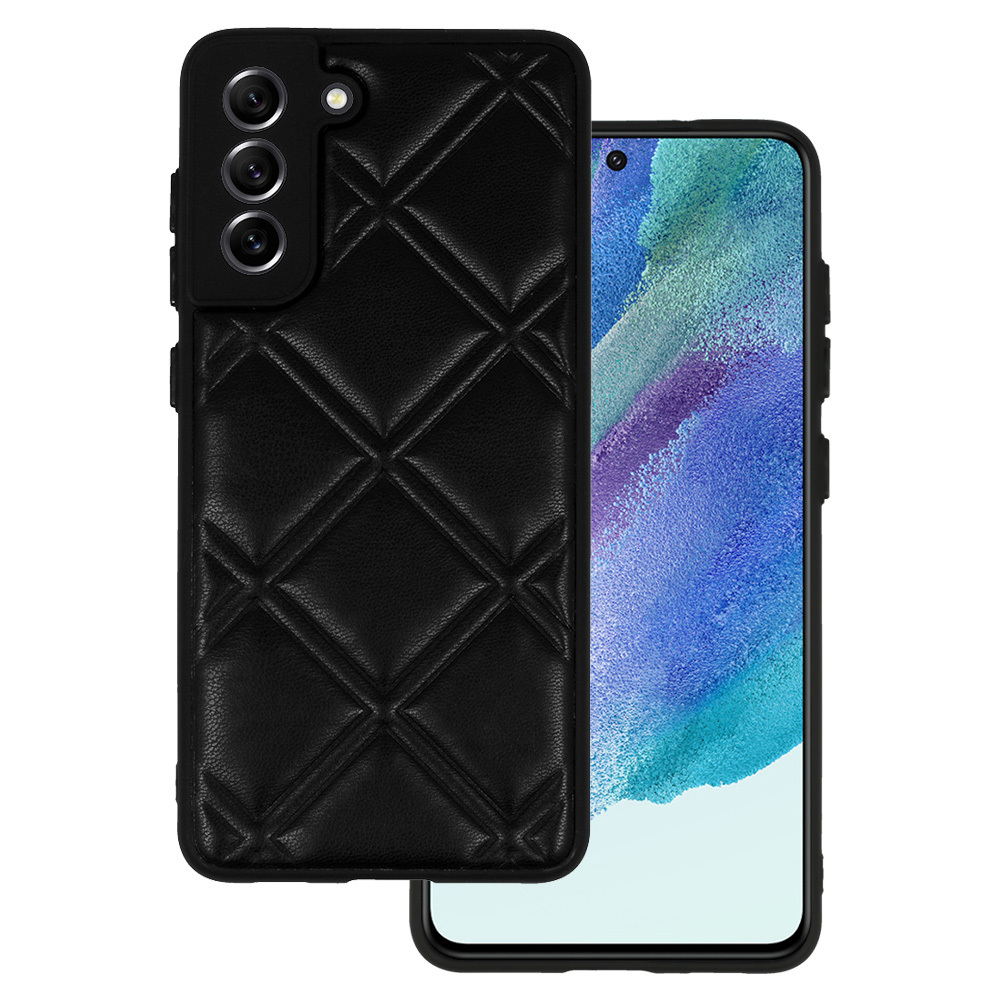 Leather 3D Case for Samsung Galaxy S21 FE design 3 black