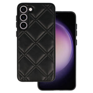 Leather 3D Case for Samsung Galaxy S23 design 3 black