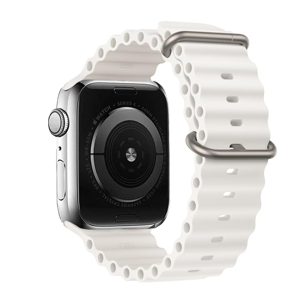 Silicone loop for Apple Watch 42/44/45/49 design 1 white