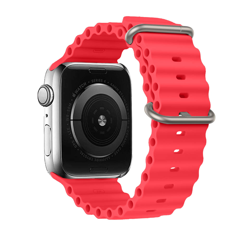 Silicone loop for Apple Watch 42/44/45/49 design 1 red
