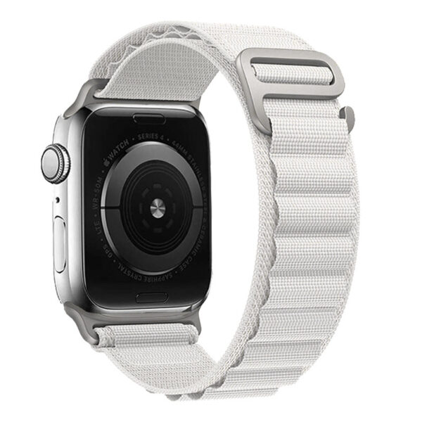 Nylon loop for Apple Watch 42/44/45/49 design 2 white