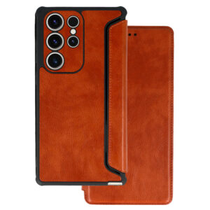 Razor Leather Book Case for Samsung Galaxy S23 Plus brown