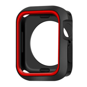 Case for Apple Watch 45mm Silicone black-red