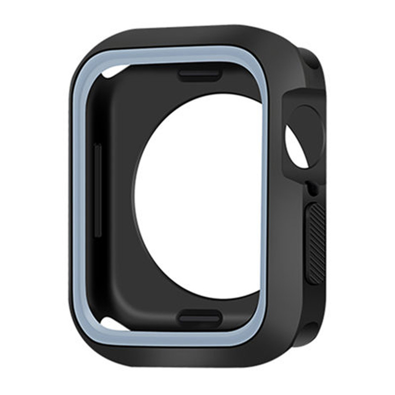 Case for Apple Watch 45mm Silicone black-grey