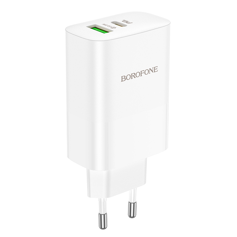 product-85958 Borofone Wall charger BN10 Sunlight - USB + Type C - QC 3.0 PD 65W white