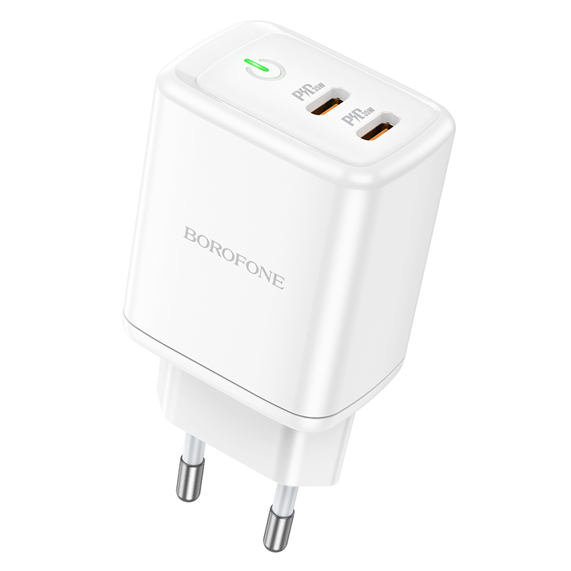 product-85960 Borofone Wall charger BN9 Reacher - 2xType C - QC 3.0 PD 35W white