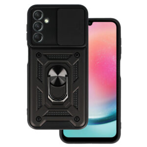 Slide Camera Armor Case for Samsung Galaxy A24 4G Black