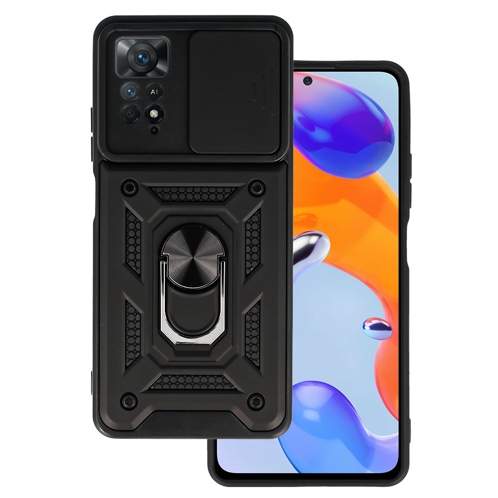 Slide Camera Armor Case for  Xiaomi Redmi Note 11 Pro/Note 11 Pro 5G Black