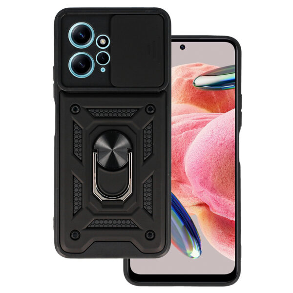 Slide Camera Armor Case for Xiaomi Redmi Note 12 4G Black