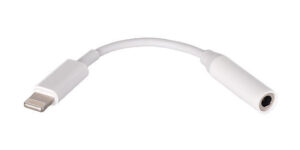 Earphones Adapter Iphone - Lightning na jack 3,5mm - White