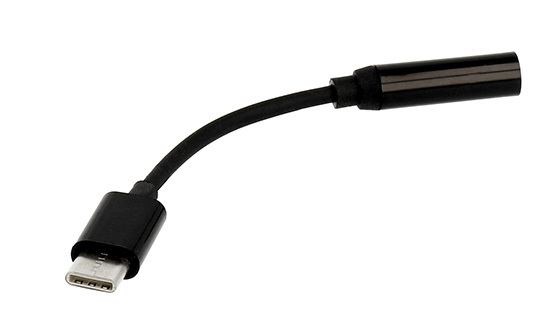 Earphones Adapter - Type C to Jack 3,5mm - BLACK