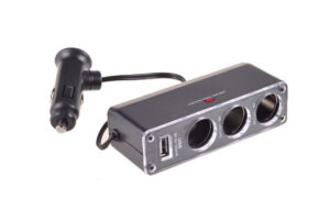 Car Cigarette Lighter Socket Splitter - 3 in 1 + WF0096 cable with USB