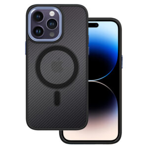 Tel Protect Magnetic Carbon Case for Iphone 15 Plus Black-purple