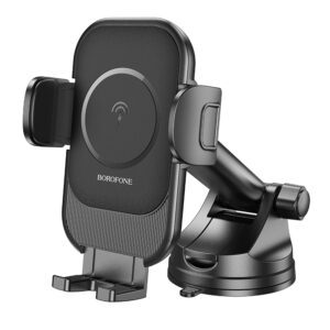 Borofone Car holder BH203 Blue Charm with induction charging to windshield black