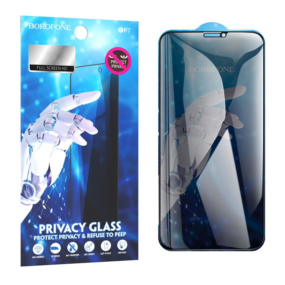 product-88300 Borofone Tempered glass BF7 Diamond Armor Full Screen Anti-spy for Iphone X/XS/11 Pro - 10 pieces