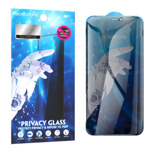Borofone Tempered glass BF7 Diamond Armor Full Screen Anti-spy for Iphone 12/12 Pro - 10 pieces