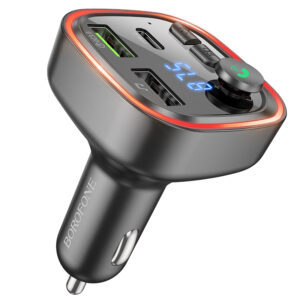 Borofone Transmitter FM BC48 Broad MP3, Bluetooth - 2xUSB + Type C - QC 3.0 18W black