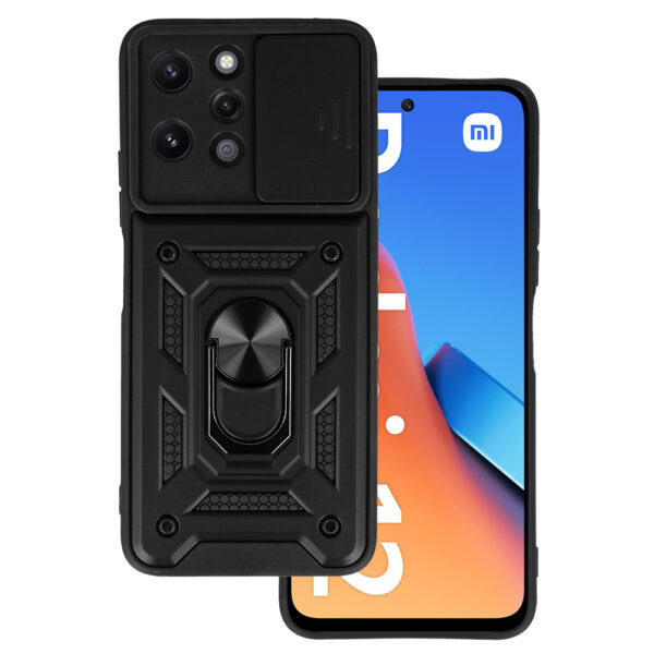 Slide Camera Armor Case for Xiaomi Redmi 12 Black