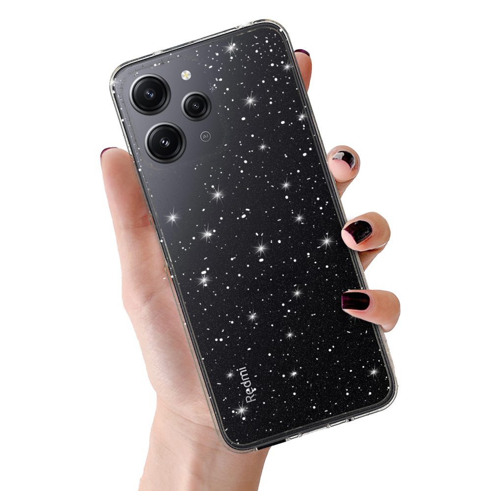 Crystal Glitter Case for Xiaomi Redmi 12 Silver