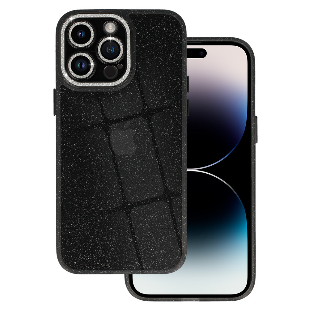 Liquid Glitter Camera Case for Iphone 13 Pro black