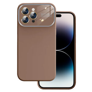 Soft Silicone Lens Case for Iphone 12 brown