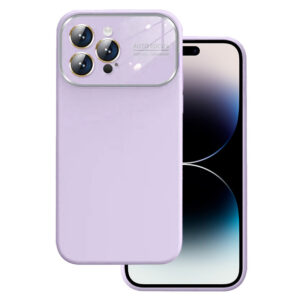 Soft Silicone Lens Case for Iphone 14 Pro light purple
