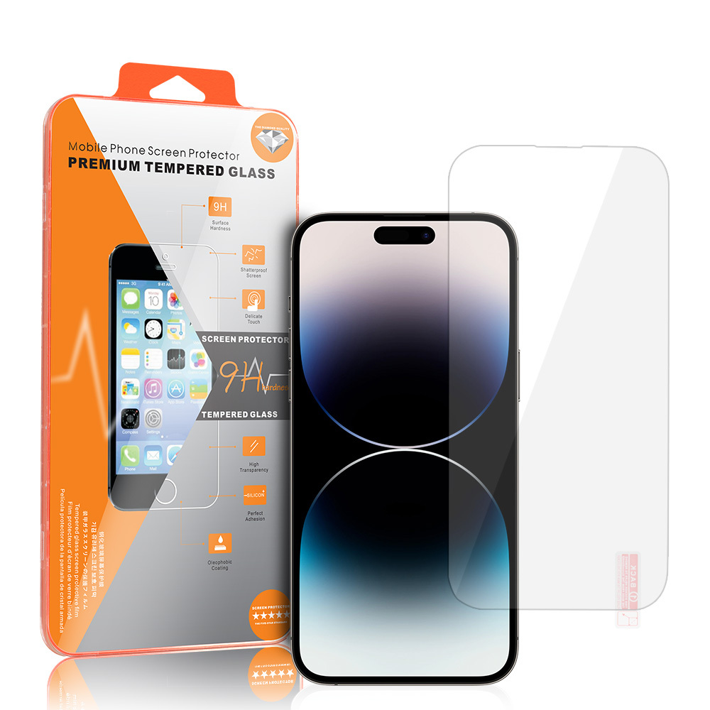 Tempered Glass Orange for IPHONE 15 PLUS/15 PRO MAX