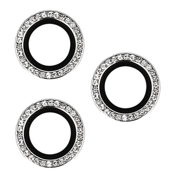 Tempered Glass HARD DIAMOND for camera (LENS) for Iphone 15/15 Plus silver (lens 2 pieces)