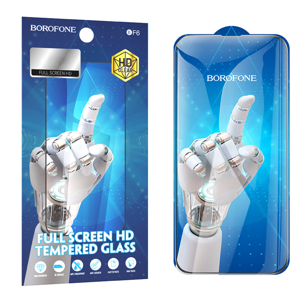 product-89998 Borofone Tempered glass BF6 Diamond Armor Full Screen HD for Iphone 15 Plus/16 Plus - 10 pieces