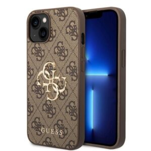 Original Case GUESS 4G Big Metal Logo GUHCP15S4GMGBR for Iphone 15 brown