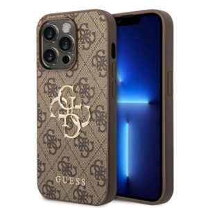 Original Case GUESS 4G Big Metal Logo GUHCP15X4GMGBR for Iphone 15 Pro Max brown