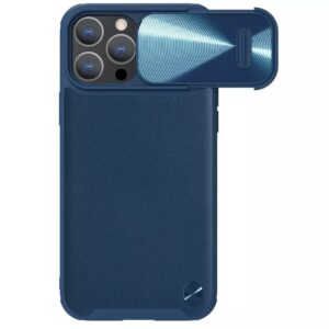 Nillkin CamShield S Leather Magnetic Case for Iphone 14 Pro blue
