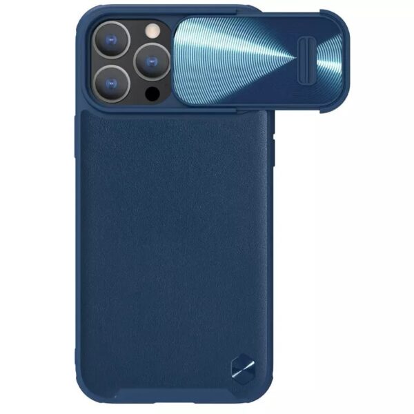Nillkin CamShield S Leather Magnetic Case for Iphone 14 Pro blue