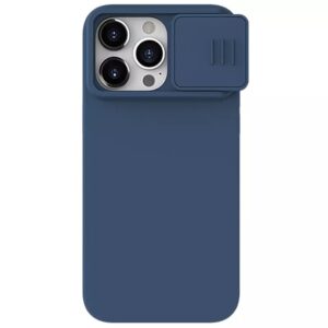 Nillkin CamShield Silky Silicone Case for Iphone 15 Pro Max navy