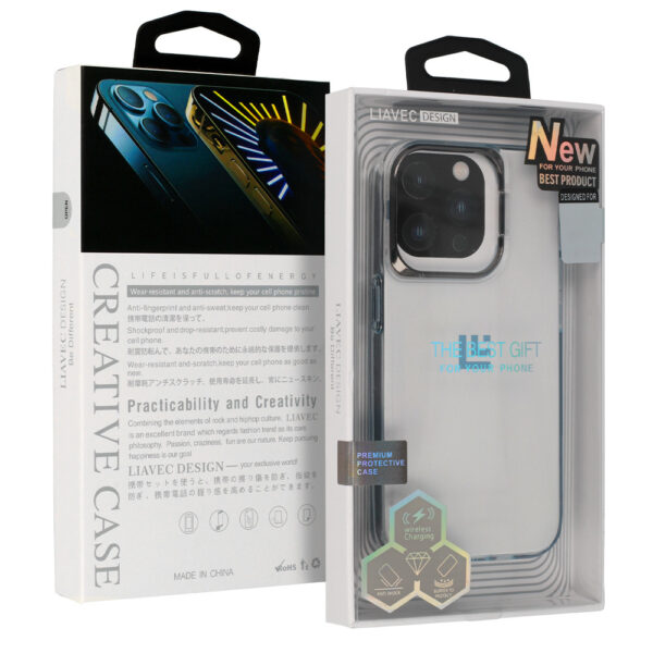 Transparent TPU Case for Iphone 15 Plus black
