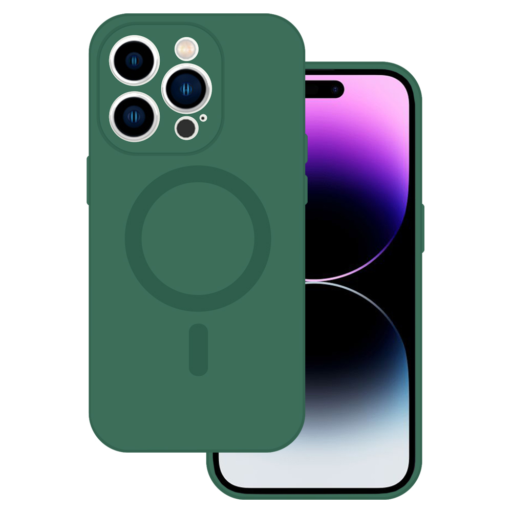 TEL PROTECT MagSilicone Case for Iphone 13 Green