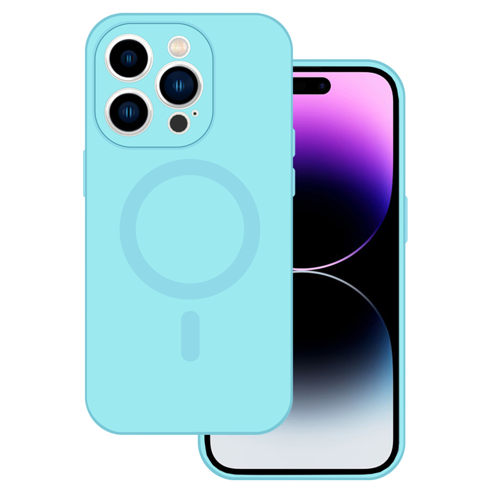TEL PROTECT MagSilicone Case for Iphone 15 Light blue