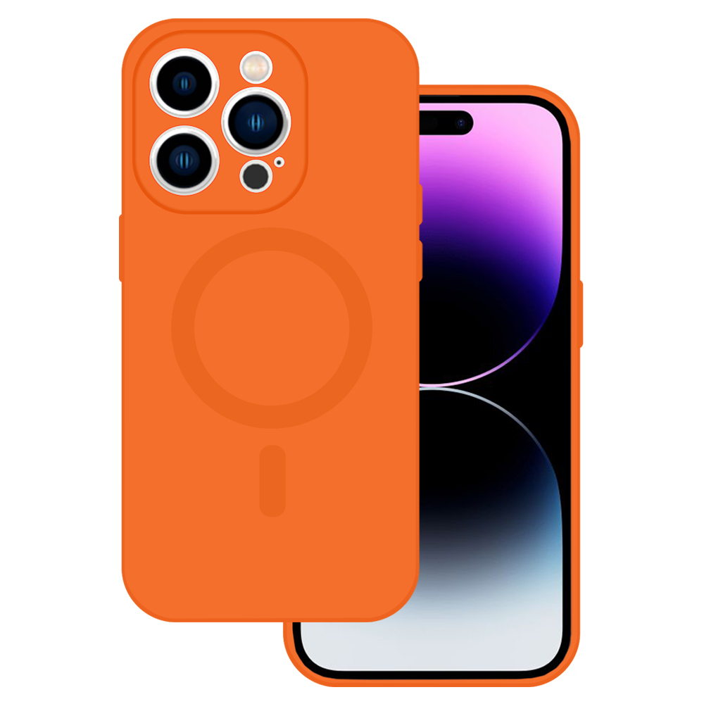 TEL PROTECT MagSilicone Case for Iphone 15 Plus Orange