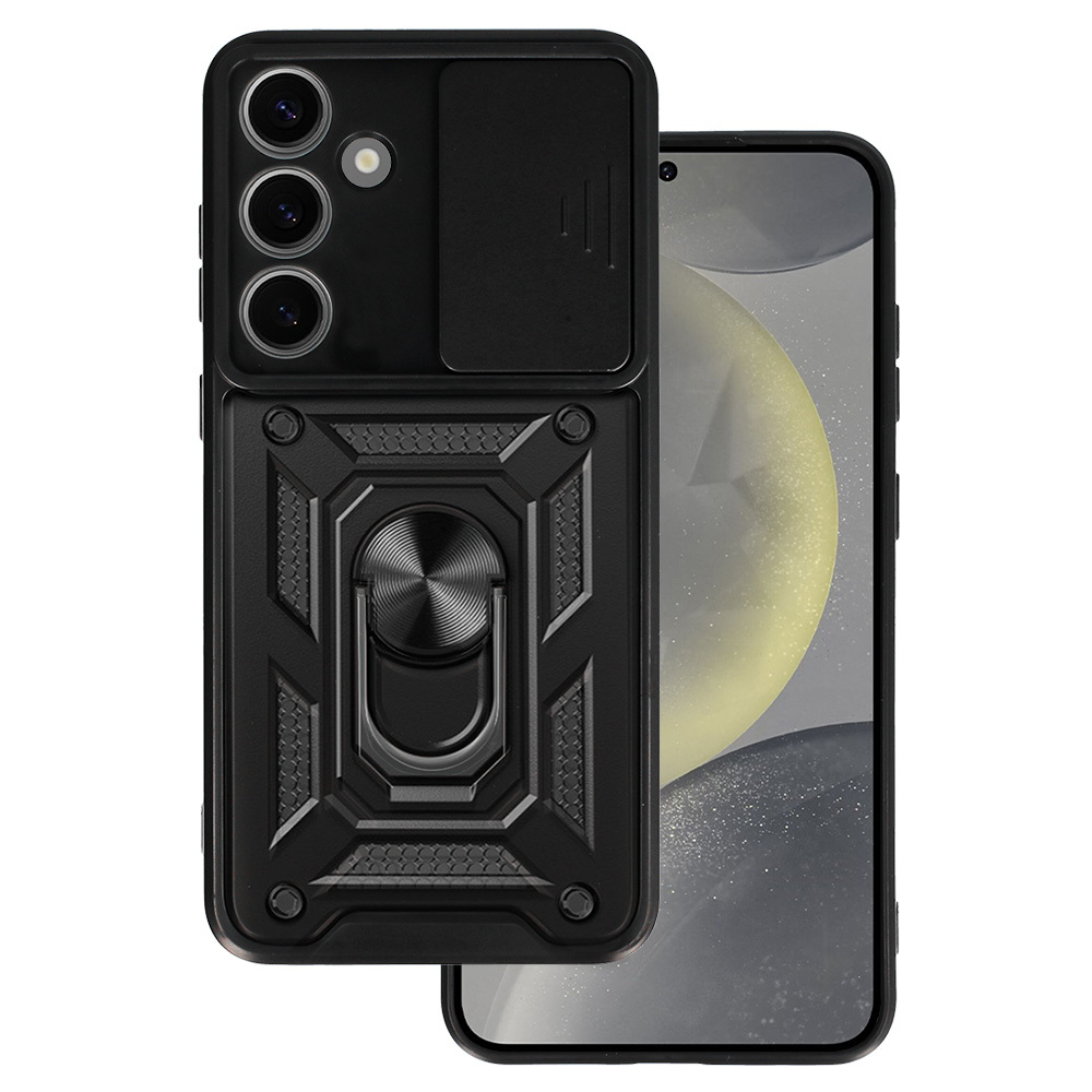 Slide Camera Armor Case for Samsung Galaxy S24 Black