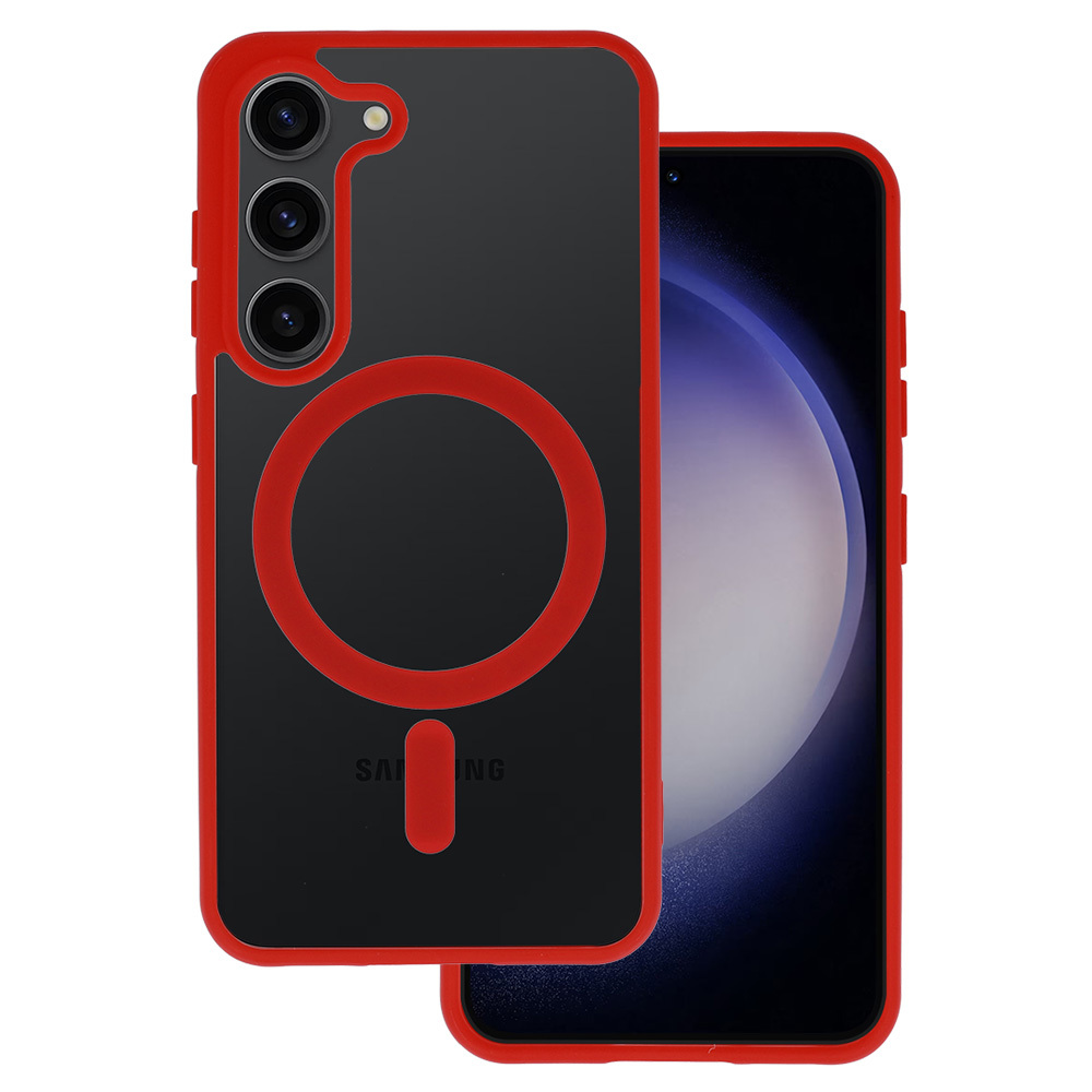 Acrylic Color Magsafe Case for Samsung Galaxy S23 red